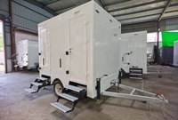 Fibre de verre et acier salle de bain publique préfabriquée mobile toilette extérieure portable avec salle de douche à vendre pour villas