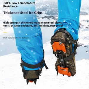 Crampons à neige et à glace de haute qualité, logo personnalisé, crampons antidérapants pour l'escalade en plein air, meilleurs crampons à glace pour bottes - Product Image 4