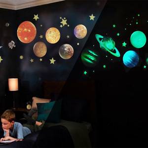 Huỳnh quang giáng sinh Halloween dán <span class=keywords><strong>Glow</strong></span>-<span class=keywords><strong>in</strong></span>-<span class=keywords><strong>The</strong></span>-<span class=keywords><strong>Dark</strong></span> sáng Vinyl Logo Sticker Phòng ngủ trần trang trí - Product Image 2