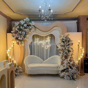 Party <strong>Decoration</strong> White <strong>Wedding</strong> Event <strong>Decor</strong> Arch Flowers Arch Stand Pvc <strong>Wedding</strong> Stage PVC Square Backdrop Wall - Product Image 2
