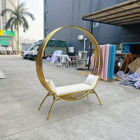 Großhandel Luxuriöse Hochzeits-Sofas mit Kreisdesign aus Edelstahl Direkt vom Hersteller, Geeignet für Hochzeiten und Veranstaltungen