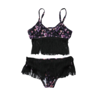 Guangzhou factory hot selling girl swimwear toddler girl triangle sexy pink heart bikini set 2 pezzi