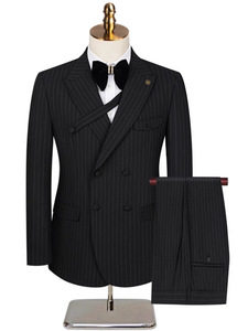 2 pezzi giacca <span class=keywords><strong>uomo</strong></span> pantaloni abiti da sposa affari XS- <span class=keywords><strong>3XL</strong></span> strisce aderenti abiti da <span class=keywords><strong>uomo</strong></span> - Product Image 4
