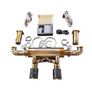 Tubos de Escape Valvetronic de Titanio Completo para <span class=keywords><strong>Porsche</strong></span> 911 <span class=keywords><strong>991</strong></span>.2 Carrera GTS 3.0T con Colectores Blindados y Puntas de Carbono Forjado - Product Image 2