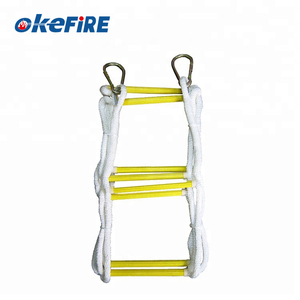 Xách Tay Cứu Hỏa Khẩn Cấp Leo Polypropylene Sợi Dây Thép Hỗn Hợp Folding Rope Ladder Với Móc Thép - Product Image 2