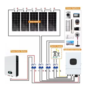 带锂电池存储的10KW离网太阳能安装系统