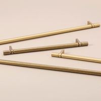 Poignées en laiton massif de conception européenne de luxe personnalisées pour micro-ondes, réfrigérateur, lave-vaisselle, four, porte d'appareil, chambre à coucher, salle de bain