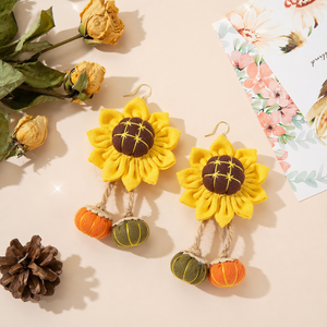 Pendientes de Calabaza de Halloween, Pendientes Colgantes de Calabaza de Otoño, Lindos Pendientes de Cosecha Otoñal para Mujer - Product Image 4