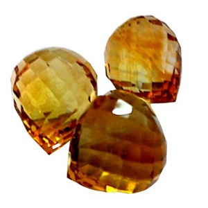 Natural Gold <b>Citrine</b> Gemstones 3-4mm Teardrop Drill Cut Loose Gems Third Party Certified Gopika Fine Jewelry Wholesale Lot - Product Image 1