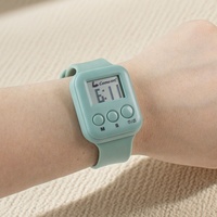 Petite minuterie Pomodoro personnalisée pour enfant 5 10 15 20 minutes, compte à rebours multiple, affichage LCD à chiffres, mini minuterie pour poignet avec sonnerie