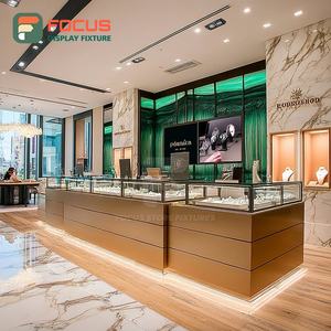 Vitrina de Exhibición de Joyería para Centro Comercial de Alta Visibilidad, Vitrina de Exhibición para Mostrador de Centro Comercial con Marco de Madera - Product Image 5