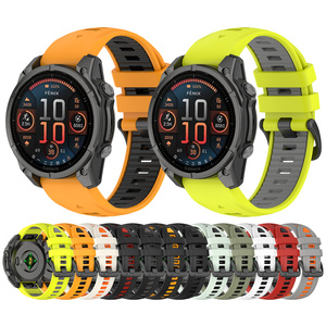 Bracelet en silicone bicolore <span class=keywords><strong>QuickFit</strong></span> pour Garmin Fenix 8 7 7X 6 6X 5X E /Enduro 3 <span class=keywords><strong>26</strong></span> 20 22 mm Bracelet <span class=keywords><strong>de</strong></span> <span class=keywords><strong>montre</strong></span> pour Garmin Fenix 7x Pro - Product Image 2