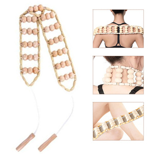 K Wood Rouleau de <span class=keywords><strong>massage</strong></span> du dos Corde Thérapie du bois Outils d'<span class=keywords><strong>auto</strong></span>-<span class=keywords><strong>massage</strong></span> Dos Cou Jambe Soulagement de la douleur Facile à utiliser pour réduire la cellulite - Product Image 5