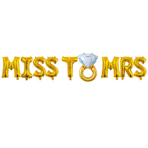 Ensemble de ballons en feuille d'aluminium en forme de lettres <span class=keywords><strong>MISS</strong></span> à MRS de 16 pouces, or, argent, or rose, pour la décoration de mariage, de fiançailles et de fêtes - Product Image 5
