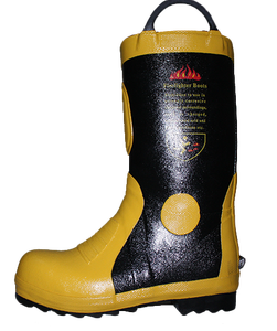 รองเท้าดับเพลิงนิรภัยสำหรับนักผจญเพลิง ได้รับการรับรองมาตรฐาน CE ตามมาตรฐาน EN20345 พื้นเหล็กหุ้มยาง - Product Image 3