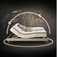 Lit avec soutien lombaire réglable au design moderne et fonction de massage - Modèle Stareep CN-FI21 150x200cm Vente directe d'usine
