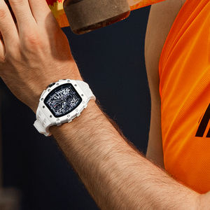 <span class=keywords><strong>TSAR</strong></span> BOMBA nouvelle <span class=keywords><strong>montre</strong></span> en résine pour hommes avec bande de silicone Tonneau étanche mode montres pour hommes - Product Image 5