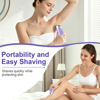 Tondeuse corporelle pour femme, étanche IPX6, pour maillot de bain et zone intime, avec lame de protection double couche
