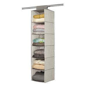 Reusable Hanging 6-shelf Collapsible Organizer With Handle for <b>Clothes</b> Shoes Storage Bag - Product Image 2