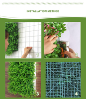 Panneaux décoratifs d'extérieur artificiels, clôture en gazon, haie artificielle, panneaux muraux de plantes paysagères à feuilles vertes