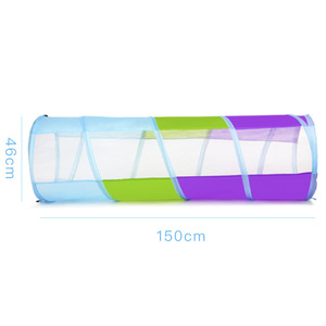 Childrens Three Color Indoor Foldable Mesh Crawling Tunnel Blue Green Purple Net Channel <b>Play</b> Structure 2-3Y Unisex Fabric Kit - Product Image 3