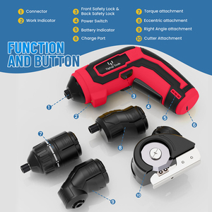 Nouvelle conception, tournevis rechargeable à batterie Li-ion 3,6 V, 4 en 1, mini tournevis électrique sans fil multifonction, ensemble de tournevis - Product Image 6