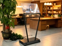 Afficheur numérique OLED transparent sur pied, écran holographique pour la publicité dans les centres commerciaux en intérieur