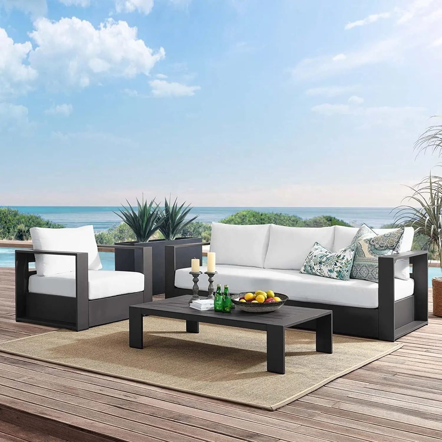 Wholesale Top New Fashion Outdoor Garden Aluminum Sofa Seating Garden Furniture