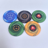 Jetons de poker en céramique NFC QINLONG LUXURY 40MM NOUVEAU DESIGN - LOGO PERSONNALISÉ ÉCOLOGIQUE ET DURABLE pour UTILISATION AU CASINO