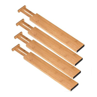 Diviseurs de tiroirs en bambou réglables sur mesure, contenants de rangement extensibles pour organiser les vêtements