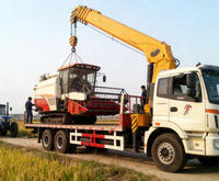 Grue sur camion 12 roues 16 tonnes la plus vendue avec moteur Cummins, pompe hydraulique, boîte de vitesses et roulement, hauteur de levage 20m