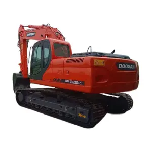 Escavadeira de esteira DX225Lc, equipamento de escavadeira pesada de longo alcance, equipamento de escavação, balde grande e de grande capacidade