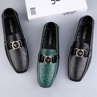 Mocassins de conduite en cuir véritable à enfiler, semelle souple, chaussures décontractées avec soutien en cuir intérieur et extérieur, OEM/ODM