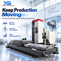 Machine d'usinage horizontale CNC HBD-3018-130, 3 axes, BT50, 40 outils ATC, machine de découpe de métaux robuste