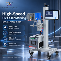 Système de marquage laser UV IPS-LUV5W F MG 10W 355nm pour le marquage du plastique, du verre et de l'électronique