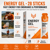 Gel énergétique antioxydant sans sucre certifié HACCP, personnalisé, avec acides aminés, magnésium, fer, vitamines, service tout-en-un, échantillonnage rapide