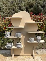 Outils de jeu pour animaux de compagnie Présentoir en bois personnalisé Support pliable Présentoir de marché pop-up Vendeur Support de table Étal de marché