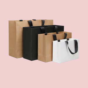 Bolsas de Papel Kraft Personalizadas, Ecológicas, para Tiendas de Ropa, Embalaje de Regalos, Publicidad Comercial, Venta al Por Mayor - Product Image 1
