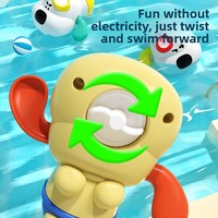 YD TOYS Jouet de bain pour bébé en plastique ABS sûr en forme de chien, avec jet d'eau, motif de dessin animé pour les tout-petits de 0 à 24 mois, unisexe, garçons et filles