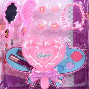 Deux couches en forme <span class=keywords><strong>de</strong></span> sucette sécurité enfants jouets cosmétiques <span class=keywords><strong>maquillage</strong></span> <span class=keywords><strong>palette</strong></span> pour enfants avec brillant à lèvres - Product Image 2