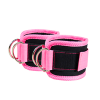 AS-H2133 Offre Spéciale D-ring Sangles de cheville réglables avec boucle de porte et tube de résistance pour les accessoires de fitness d'entraînement