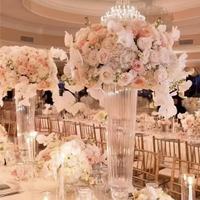 Décoration de mariage en soie artificielle réaliste, roses pour centre de table, boules de fleurs blanches durables pour la décoration intérieure