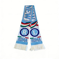 Écharpe de mode avec logo personnalisable - Double couche avec frange à 3 couleurs, écharpe de club pour les fans