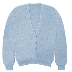 Women's Casual <b>Cardigan</b> Soft Thin Knitted Wool/Acrylic Sweater Patchwork Front Embroidery Sororities Fraternity Spring Appliques - Product Image 1