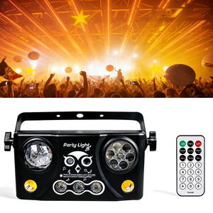 ไฟดิสโก้ RGBW 5-in-1 จากโรงงานโดยตรง พร้อมรีโมทควบคุมเสียง DMX512 ไฟ LED เลเซอร์ สโตรบ บีอาย สโตรบ สำหรับงานปาร์ตี้ ดีเจ คาราโอเกะ บาร์ - Product Image 1