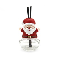 Figurine 3D de Noël pour grille d'aération de voiture, flacon de parfum vide en verre, diffuseur d'aromathérapie, décoration intérieure automobile, cadeau