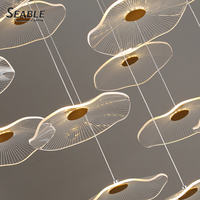 Plafonnier Led suspendu en acrylique et forme spirale, design moderne, éclairage d'intérieur, luminaire décoratif de plafond, idéal pour des escaliers