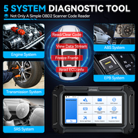 Lector de Códigos OBD2 D5S, Herramienta de Diagnóstico para 5 Sistemas PCM/TCM/ABS/SRS, CAN FD FCA, 15+ Reinicios, 2 Años de Garantía
