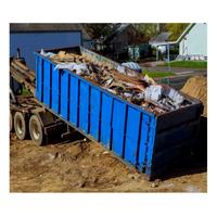 Conteneur de déchets mixtes C&D de 20 yards, bac de chantier et de démolition, conteneur de déchets mixtes à roulettes, conteneur de recyclage