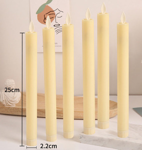 Battery Operated Plastic LED <strong>Taper</strong> <strong>Candle</strong> Flameless <strong>Candles</strong> Moving Wick Flickering LED Candlestick for Party Event - Product Image 2